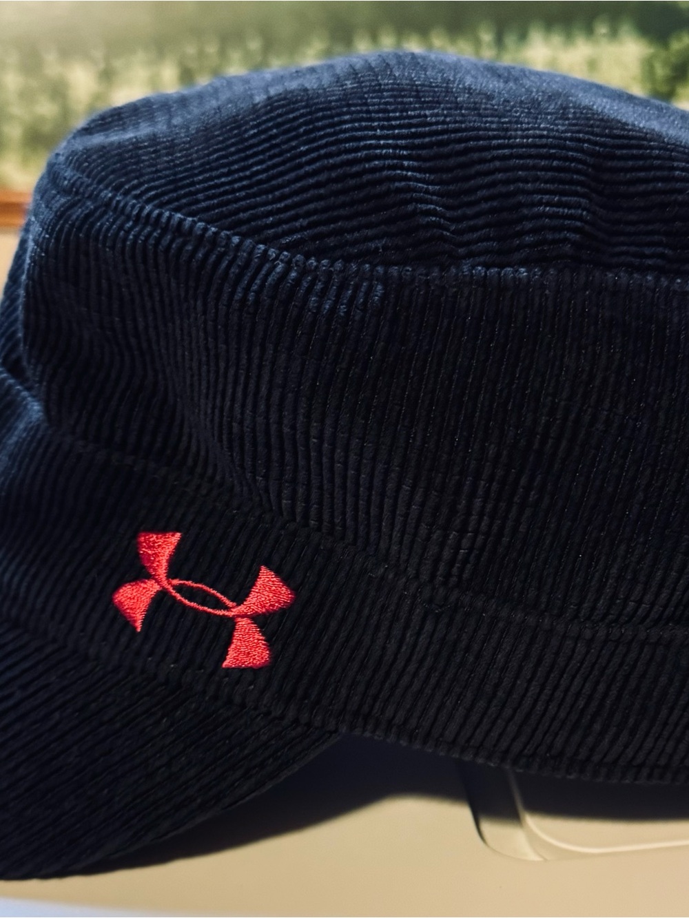Under Armour Black Corduroy Women’s Hat with Red Logo